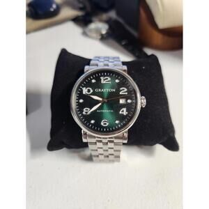 Grayton Automatic Men's Watch with Green Dial and Stainless Steel Band